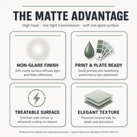 Film BOPET mat (YG/YGD) - Surface translucide à haute opacité avec excellente stabilité thermique pour les étiquettes et la décoration d'appareils haut de gamme