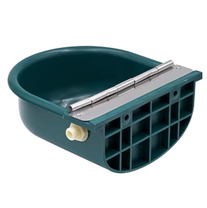 Abreuvoir automatique pour animaux, chevaux et bovins, avec couvercle en acier inoxydable vert foncé, vanne flottante pour ferme - Product Image 3