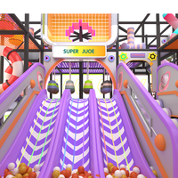 Parc de trampolines intérieur pour enfants avec aménagement de sécurité personnalisé, installations multi-activités pour centres de divertissement