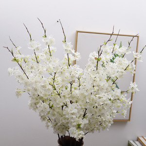 Fleurs artificielles à tige unique, fleur de cerisier, décoration de mariage, fleur en soie pour la <span class=keywords><strong>photographie</strong></span> - Product Image 2