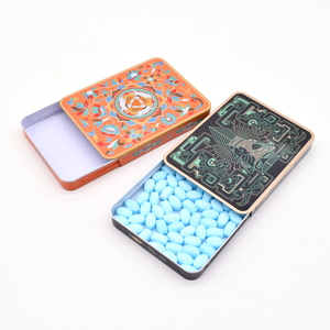 Caja metálica rectangular CR con tapa deslizante, apta para alimentos, estuche cuadrado de hojalata, herramienta de embalaje metálico, regalo, caja de hojalata para mentas, pastillas, dulces, acuarelas - Product Image 5