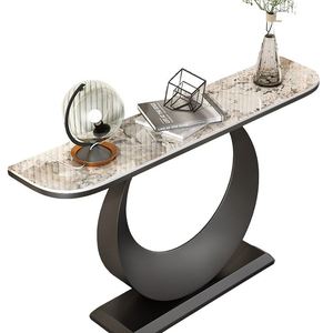 Table console moderne haut de gamme avec plateau en verre noir <span class=keywords><strong>et</strong></span> <span class=keywords><strong>blanc</strong></span>, design élégant pour entrée, salon ou <span class=keywords><strong>couloir</strong></span> - Product Image 1
