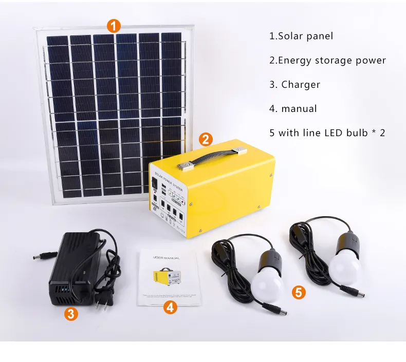 Affichage de puissance de vente chaude Lifepo4 batterie 12V centrale électrique Portable générateur solaire prise britannique