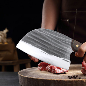 Cuchillo de Cocina Tradicional para Exteriores, Forjado a Mano, de Acero Revestido, con Cabeza Redonda, para Carnicero/Picador, de Metal - Product Image 4