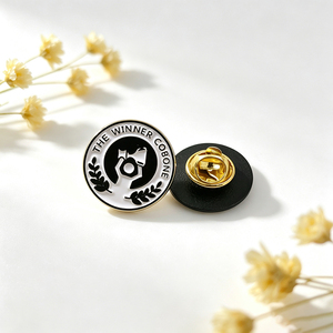 Badge personnalisé rond en métal avec logo, en alliage de zinc émaillé, pour revers, récompense d'entreprise, souvenir uniforme - Product Image 1