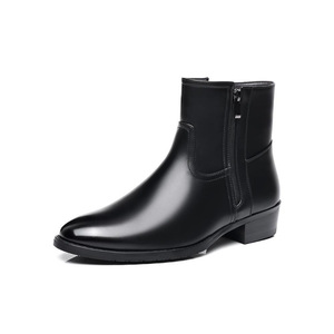 Botas Cortas de Cuero Británicas para Hombre, de Media Caña, de Secado Rápido, con Cierre Deslizante, Tallas Grandes, Puntiagudas, para Verano, Otoño e Invierno - Product Image 1
