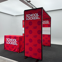 Stand d'exposition modulaire en aluminium 10x10 pieds avec pont unique, personnalisé avec tissu SEG pour salon professionnel