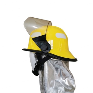 Casco de Bombero Tipo V Amarillo con Protector Facial, Sin Ranuras, Suspensión de 6 Puntos - Product Image 2