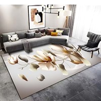 Tapis antidérapant écologique pour chambre et salon, fabriqué à la machine, motif imprimé, tapis d'appoint en velours cristal imprimé pour la maison, tapis de salon