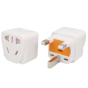 Adaptor steker AU ke Inggris steker konversi Singapura ke Inggris Tiongkok Australia ke Inggris 13A dengan shutter yang lebih aman dengan fuse 13A adaptor perjalanan