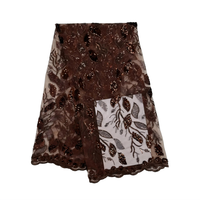 Tissu en dentelle française à sequins de haute qualité, tissu en dentelle brodée élégante pour robes de femmes