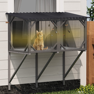 Percha <span class=keywords><strong>de</strong></span> Ventana para <span class=keywords><strong>Gatos</strong></span> Grandes <span class=keywords><strong>de</strong></span> Interior, Estilo Moderno y Sólido, Caja <span class=keywords><strong>de</strong></span> Ventana Impermeable, Material <span class=keywords><strong>de</strong></span> Plástico y Metal para Animales Pequeños - Product Image 1