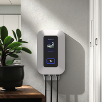 Nouvelle borne de recharge NECS AC 22 kW 32 A pour véhicules électriques, câble de 5 m, IP55, Type 2, modèle 3010, argent, station de recharge murale pour allée extérieure