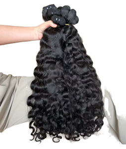 K.S WIGS Extensions de cheveux humains Remy 8A 10A 12A, Ondulation profonde, Double tirage, Double trame machine, en paquets - Product Image 3