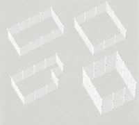Parc pour animaux de compagnie en plastique transparent, clôture DIY pour chiens, chats, hamsters, barrière de sécurité portable pour chiots, enclos intérieur
