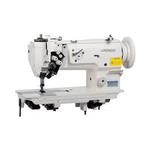 UH1565N Double Needles Compound Feed Flat Bed Split Needle Bar Lockstitch Industrial Home Use Motor Iron Engine Gear <b>Sewing</b> - Product Image 1