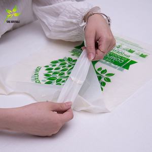Sacs en T-shirt biodégradables en PLA PBAT à base d'amidon de maïs imprimés sur mesure, sacs de courses compostables pour supermarchés, certifiés EN13432 - Product Image 2