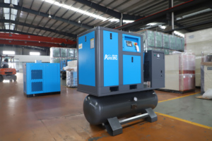 Compresor de Tornillo Lubricado Airking 4 en 1, Todo en Uno, 15 HP, 11 KW, Velocidad Fija, 8 Bares, con Secador, Tanque, Filtro, Motor, Diseño que Ahorra Espacio - Product Image 2
