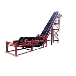 small portable inclined ptfe lacing electric motor conveyor belt for sand and gravel