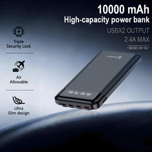 พาวเวอร์แบงค์ราคาประหยัด 10000mAh 2.4A ชาร์จเร็ว แรงดันคง<span class=keywords><strong>ท</strong></span>ี่ สำหรับโทรศัพ<span class=keywords><strong>ท</strong></span>์มือถือ iPhone พร้อมหน้าจอแสดงผล/สายชาร์จ 4 เส้น รุ่น KAXINSI KP-351 สีดำ - Product Image 4