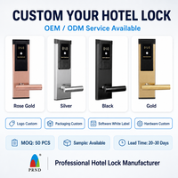 Sistema de Cerradura Inteligente para Habitaciones de Hotel TT APP con Control por Aplicación TTLock TThotel, Desbloqueo con Tarjeta, Acero Inoxidable