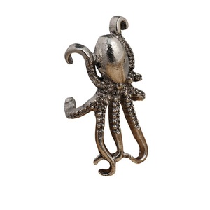 Orecchini vintage a clip a forma di polpo per donna, gioielli unici a tema animale marino - Product Image 4