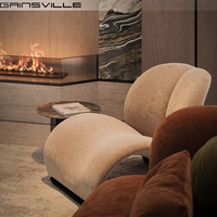 Hochwertiges Villa-Wohnzimmer-Set Gebogenes Sofa Stoff Modernes Designer-Ecksofa Italienische Moderne Möbel