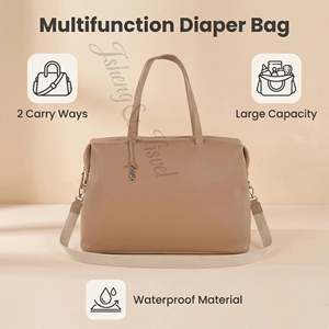 <span class=keywords><strong>Sac</strong></span> à langer en PU grande capacité, <span class=keywords><strong>sac</strong></span> de voyage pour maman, bandoulière amovible, résistant à l'eau, fermeture éclair durable, été automne - Product Image 2