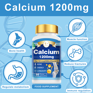 DUOZI Calcio de Alta Potencia 1200mg con Vitamina D3 5000UI Cápsulas Blandas para la Salud Ósea, Energía y Apoyo Inmunológico 80 Cápsulas Blandas - Product Image 4