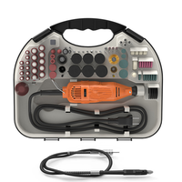 Mini Meuleuse Électrique 200W Outil Rotatif avec Kit d'Accessoires de Ponçage Multifonctionnel