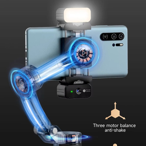 Stabilisateur de cardan trois axes professionnel M03 intelligent avec suivi IA du visage, anti-tremblement, trépied, microphone sans fil et lumière d'appoint - Product Image 4
