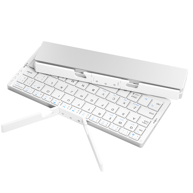 Mini Folding Keyboard Wireless Keypad Support 3 Devices With Stand for Phone Tablet Rechargeable Foldable Keyboard BT