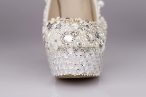 Nuevas Sandalias de Tacón Alto de 10-12 cm con Pedrería, Antideslizantes, Elegantes y Lujosas para Bodas, Banquetes y Fiestas - Product Image 4