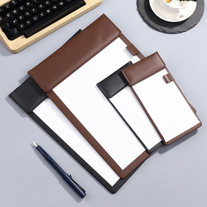 Menú de restaurante Férula Clip de caja registradora de cuero personalizable con logotipo Carpeta de archivos de una sola placa La Carta Comprar - Product Image 4