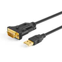 Adaptador de Puerto COM USB2.0 RS232 FTDI, Cable Coaxial de Par Trenzado, 9 Pines DB9, para Computadora, PDA, GPS, Video, Opciones de Longitud de 1m, 2m, 3m