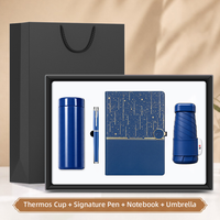 Coffret Cadeau d'Accueil d'Entreprise : Carnet Étoilé, Stylo, Gobelet Isotherme, Parapluie – Idéal pour Souvenir d'Entreprise ou Cadeaux Clients et Employés