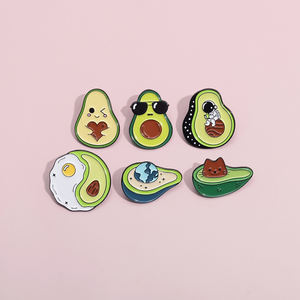 Coole Avocado Emaille Spelden Custom Schattige Kat Astronaut Broches Revers Badges Cartoon Dieren Sieraden Cadeau Voor Kinderen Vrienden - Product Image 5
