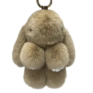 CE/ASTM OEM 2024 juguetes de peluche de conejo de piel creativos de alta calidad juguetes de peluche personalizados decoración de llavero de peluche
