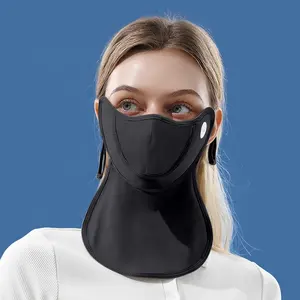 GOLOVEJOY XTJ101 yaz güneş koruyucu yüz maskesi sürme Bandana boyun eşarbı Anti-uv nefes buz ipek pamuk Bandana maske