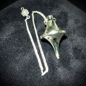 Péndulo de Metal OVNI Chapado en plata hecho a mano, piedra preciosa de radiestesia inspiradora de cristal de ágata Reiki Feng Shui, artesanía de meditación - Product Image 3