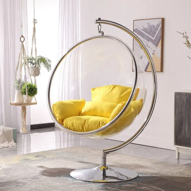 Daijia Китайский Акриловый стул с пузырьками для внутреннего и наружного использования, Подвесные качели, балконные стулья для отдыха