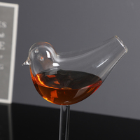 Gobelet oiseau créatif personnalisé, verres transparents pour cuisine, cocktail, martini, gobelet en forme d'oiseau, tasses à vin