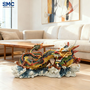 SMC figurina di resina di drago cinese 3D fatto a mano da collezione personalizzabile casa/ufficio ornamento Souvenir regalo culturale - Product Image 6