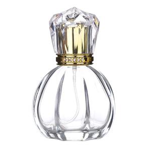 Vente en gros de flacons de parfum carrés plats de luxe vides de 50 ml, flacon de parfum en verre transparent de 2 oz - Product Image 1