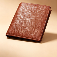 Porte-cartes portable en cuir véritable, pince à billets US, anti-vol, en cuir de vachette pleine fleur, portefeuille multifonctionnel pour homme