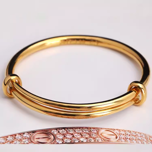 Unisex Custom S925 <strong>Stick</strong> Bangle Bracelet Ladies Gold Plated Wedding Party Sterling Silver <strong>Push</strong>-<strong>Pull</strong> Bracelets for Gift Occasions - Product Image 3