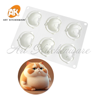 Cetakan Kue Silikon 3D Bentuk Kucing AK Custom untuk Lilin, Sabun, Cokelat, Cetakan Silikon, Loyang Kue, Cetakan Kerajinan Gula, Dekorasi Kue
