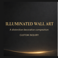 Décoration Murale Paysagère Cerf et Grue Imprimée avec Options d'Éclairage, Plusieurs Tailles Disponibles pour Salon, Hall d'Hôtel, Intérieur