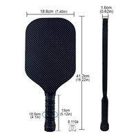 Raquette de pickleball 3K à motif alvéolé en PP pressé à chaud, noyau 16 mm, durable, sans bordure, pour un jeu plus efficace et divertissant