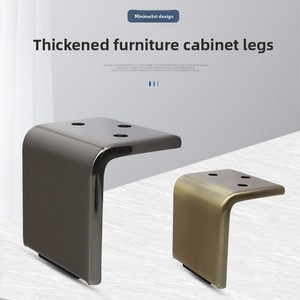 Kaki Furnitur Baja Tebal Modern |   Penyangga Tugas Berat untuk Sofa, Lemari <span class=keywords><strong>TV</strong></span> & Meja Kopi |   Motif Kayu & Finishing Logam - Product Image 4